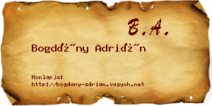 Bogdány Adrián névjegykártya