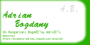 adrian bogdany business card